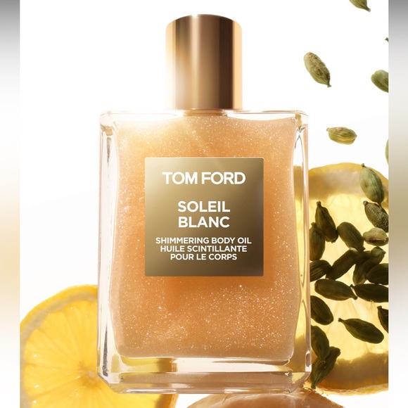 🩵 SOLD 🩵 TOM FORD Soleil Blanc Shimmering Body Oil ✨ + Fragrance 3.4fl oz Gold - Picture 2 of 10